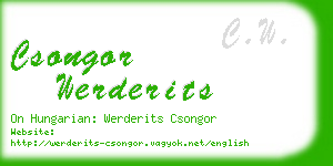 csongor werderits business card